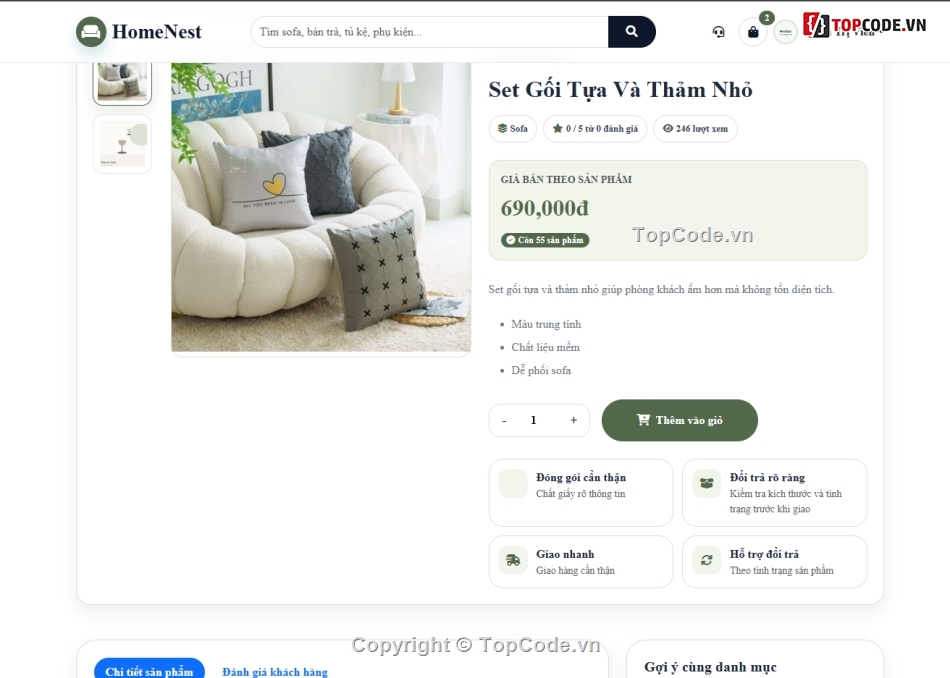 giao diện nội thất,nội thất,website nội thất